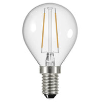 LED 4.2W (40W) Dimmable Golf Ball Lamp SES E14 Clear Filament 470lm 2700k Warm White