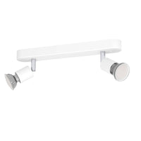 White Modern 2 Lamp Bar Cylindrical Head Adjustable Spot Light 300mm