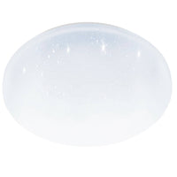 Eglo 74035 LED White Round Sparkle Effect Flush Indoor Ceiling Light 