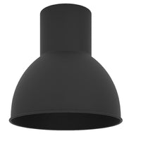 Black Vintage Dome Single Lamp Easy Fit Pendant 170mm