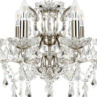 Silver & Crystal Vintage Large Chandelier