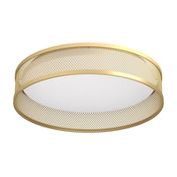 Eglo 900796 LED Matt Brass and White Circular Modern Flush Ceiling Light