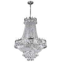 Chrome & Crystal Vintage Large Chandelier