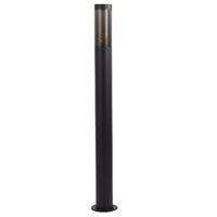 Black Modern Round Post Light