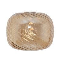 Oaks Lighting 9432 NE AM Amber Swirl Glass Modern Easy Fit Non Electric Pendant Shade 23cm