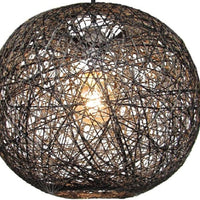 Black String Ball Pendant Shade