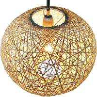 Natural Woven String Ball Retro Globe Pendant Shade