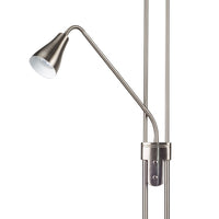 Satin Chrome Modern Mother and Child Floor Lamp