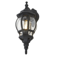 Britalia BIR0020 Black Outdoor Vintage Coach Up and & Down Lantern Wall Light IP44 - 46cm Height