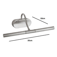 Brushed Chrome 2 Lamp Traditional Switched Picture Light 350mm