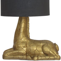 Gold Resin Sitting Down Giraffe Table Lamp