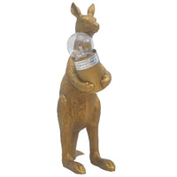 Britalia BRA1024 Gold Resin Kangaroo Table Lamp Holding a Gold Lampholder