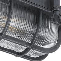 Aged Silver Oval Caged Outdoor Wall Light Outdoor Lamp