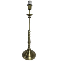 Britalia BR440011 Antique Brass Vintage Candlestick Table Lamp base only – 46cm Height