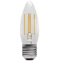 LED 4W (40W) Candle Lamp ES E27 Clear Filament 470lm 4000k Cool White