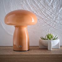 modern mushroom bedside lamp portable cordless ambient lighting