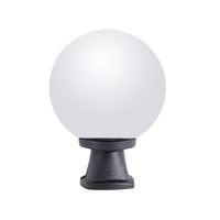 Fumagalli Disma G250BL Black Outdoor Modern Globe Pedestal Post Light