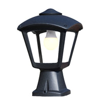 umagalli Disma Roby Black Outdoor Modern Coach Lantern Pedestal Post Light