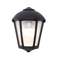 Fumagalli Fabio Black Outdoor Traditional Vintage Flush Half Lantern Wall Light | Coastal IP55