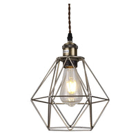 Brushed Chrome Retro Geometric Easy Fit Shade