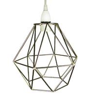 Brushed Chrome Bird Cage Wire Pendant