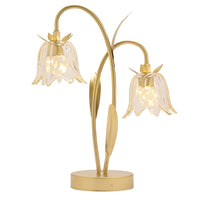 Gold and Clear Glass Table Lamp
