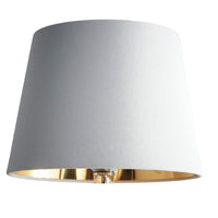 K Living Cream Velvet and Gold Inner Modern Easy Fit Tapered Drum Lampshade - 25cm Diameter