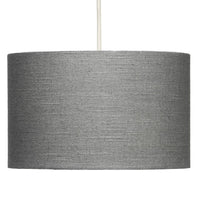 12" Earl Grey Linen Vintage Easy Fit Drum Pendant Shade 30cm