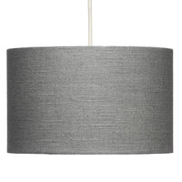 14" Earl Grey Linen Vintage Easy Fit Drum Pendant Shade 35cm
