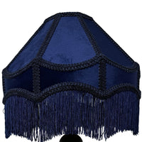 Navy Blue Victorian style table lamp