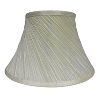 K Living L14MUSHSWIRL/CR Cream Vintage Faux Silk Mushroom Pleated Swirl Scalloped Shade 14" - 35cm Diameter