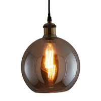 Smoky Glass & Black Pendant Light