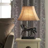 BLack Horse Table Lamp