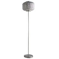 K Living LENVASN/FL Satin Nickel Geometric Moroccan Design Modern Basket Floor Lamp - 35cm Height