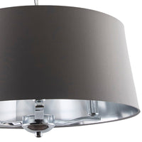 Chrome & Grey Shade Ceiling Light
