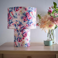Pink Rose Print table lamp for bedside lamp