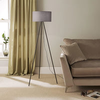 Grey Modern Tripod Floor Lamp