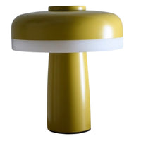 K Living LLYONOCHRE/TL Matt Ochre Rechargeable LED Touch Dimmable Table Lamp - 16cm Height