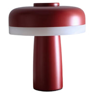 K Living LLYONRED/TL Matt Red Rechargeable LED Touch Dimmable Table Lamp - 16cm Height