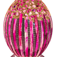Rose Pink Art Deco Mosaic Egg Desk Light