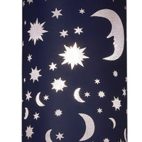 Navy Blue Moon and Stars Childrens Non Electric Easy Fit Pendant 220mm