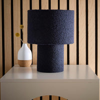 Navy Blue Velvet fabric Table lamp