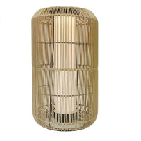 Beige Solar Rattan Outdoor Garden Light