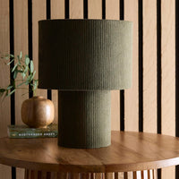 Green corduroy Modern Table lamp