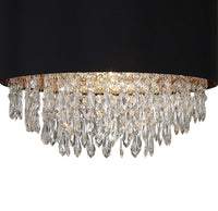 Black and Gold Crystal Chandelier