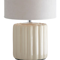 Cream Pottery Table Desk Light