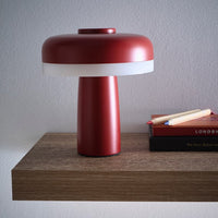 red rechargeable LED table lamp modern cordless ambient light
