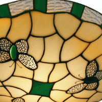 Green Butterflies Tiffany Glass Ceiling Shade
