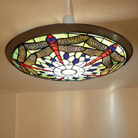 Green Dragonfly Tiffany Ceiling Pendant