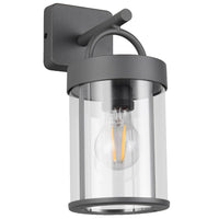 Trio R26476142 Anthracite Dark Grey Outdoor Vintage Down Lantern Wall Light IP44